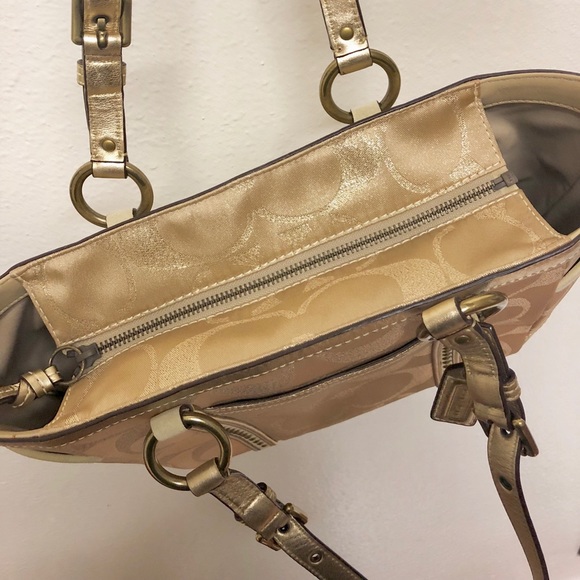 NWOT Gorgeous Coach Handbag Gold/Brass (Nordstrom) - Picture 3 of 8